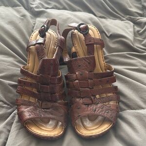 Born Dark Brown Leather Sandals
